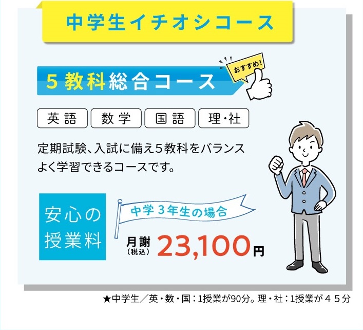 個別学習セルモ恋ヶ窪教室_中学生イチオシコース